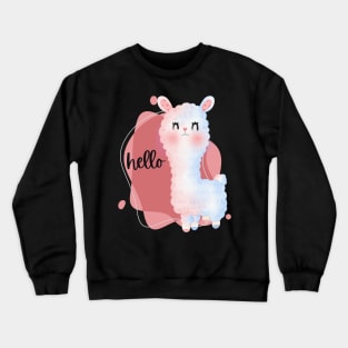 Hello Cute and Smart Cookie Sweet little happy llama cute baby outfit Crewneck Sweatshirt